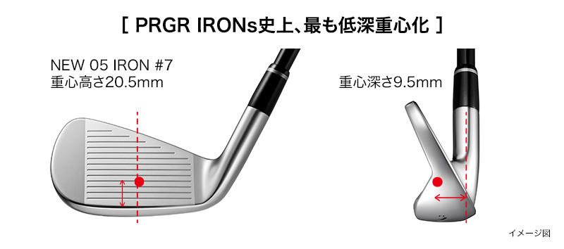 PRGR IRONs】05 アイアン〔単品 #6〕〔2023年モデル〕